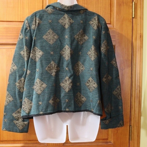 Debra Hodges Handmade Artisan Art To Wear Tapestry Blazer Jacket LG OOAK - Picture 5 of 13